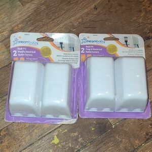 Dreambaby White Dual Fit Plug & Electrical Outlet Covers